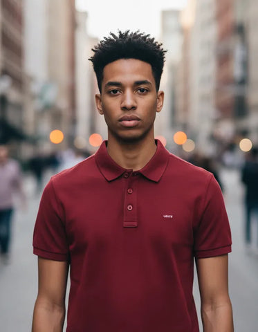 POLO MASCULINA VERMELHA ESCURA LEVI'S ORIGINAL LB0030009