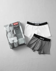 PACK COM 2 CUECAS BOXER LEVI'S CINZA E PRETA ORIGINAL LBA011008
