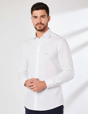 CAMISA MASCULINA REGULAR TRICOLINE LISA BRANCA ARAMIS ORIGINAL ML.02.0027001