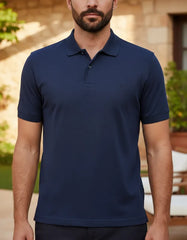 POLO MASCULINA INTERLOCK PIMA NAVY ARAMIS ORIGINAL PO.10.0250023
