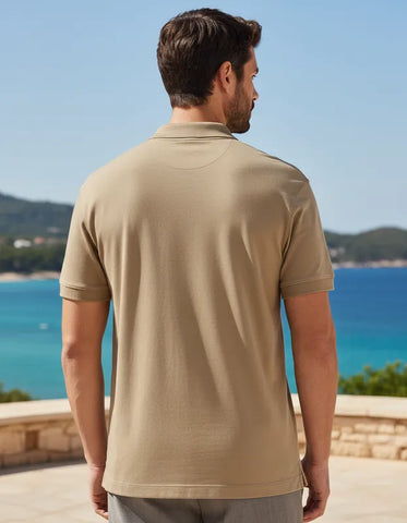 POLO MASCULINA INTERLOCK PIMA AREIA ARAMIS ORIGINAL PO.10.0249673