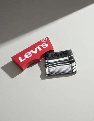 PACK COM 2 CUECAS LEVI'S BOXER GREY STRIPEDBLACK ORIGINAL LBA010027