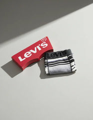 PACK COM 2 CUECAS LEVI'S BOXER GREY STRIPEDBLACK ORIGINAL LBA010027