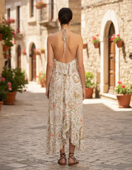 VESTIDO FARM FRENTE UNICA RELICARIO OFF WHITE ORIGINAL 352138