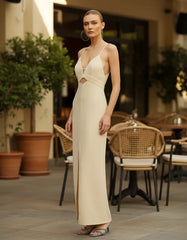 VESTIDO HIT LONGO VISCOSE COM RECORTE ORIGINAL J24020