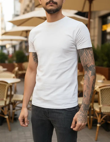 CAMISETA MASCULINA BASICA BRANCA ETIQUETA NA MANGA LEVI'S ORIGINAL LB0020141