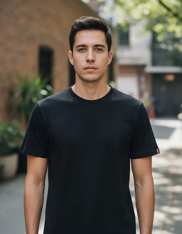 CAMISETA MASCULINA BASICA PRETA ETIQUETA MANGA LEVI'S ORIGINAL LB0020140