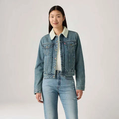 JAQUETA FEMININA JEANS TRUCKER SHERPA CLARA  LEVIS´S® ORIGINAL  361360118