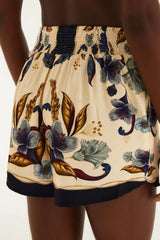 SHORT FEMININO FLORAL MAYE BEGE FARM ORIGINAL  370501