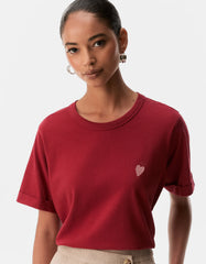 T-SHIRT FEMININA CORACAO BORDADO SHOULDER ORIGINAL 012614060001