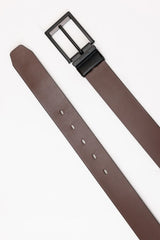 CINTO MASCULINOA COURO DUPLAFACE PRETO/CAFE ARAMIS ORIGINAL CI.01.0135