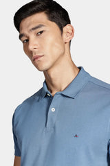 POLO MASCULINA BÁSICA PIQUET AZUL ALUMINIO ARAMIS ORIGINAL  PO.10.0280644