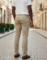 CALCA MASCULINA ESPORTE FINO/SOCIAL CLASSICA CAQUI CLARO ARAMIS ORIGINAL CL.35.006562440