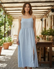 VESTIDO GATABAKANA LONGO SOLTO LINHO ORIGINAL