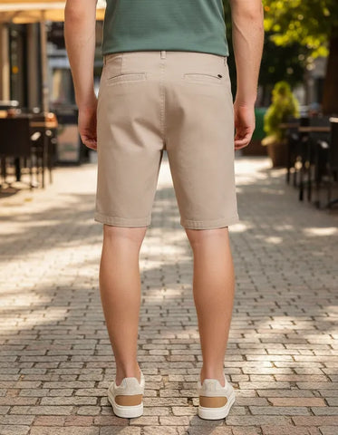 BERMUDA MASCULINA ESPORTE FINO/SOCIAL ESSENCIAL CAQUI ARAMIS ORIGINAL BE.13.0073021