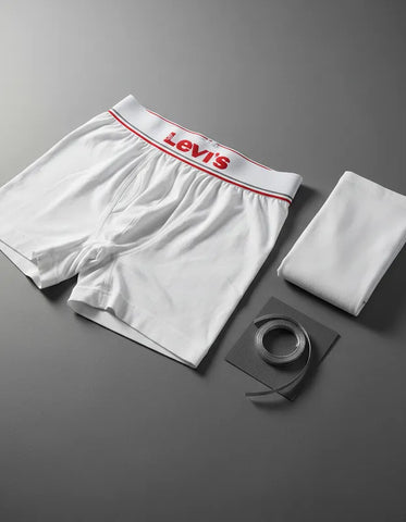 PACK COM 2 CUECAS BOXER BRANCA/PRETA LEVI'S ORIGINAL LBA011006