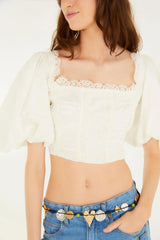 BLUSA FEMININA ARTESANAL ROMANTICA FAARM  341461