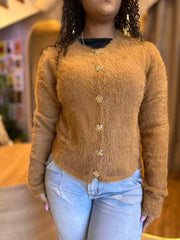 CARDIGAN FEMININO PELINHO CURTO SLIM FARM ORIGINAL 368647