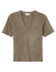 T-SHIRT FEMININO SUEDE DECOTE V SHOULDER ORIGINAL 241404007