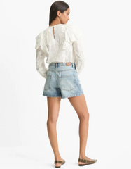 SHORTS FEMININO JEANS FIVE POCKETS SHOULDER 012523980002