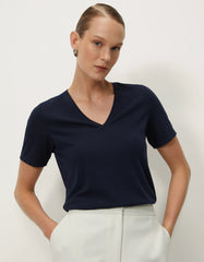 T-SHIRT FEMININA CANELADA DECOTE V  SHOULDER ORIGINAL 011134000005
