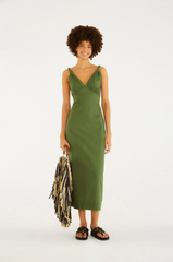VESTIDO FARM MIDI DECOTE V 356247