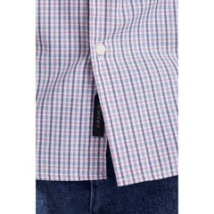 CAMISA MASCULINA REGULAR TRICOLINE XADREZ BRANCO C/ ROSA ARRAMIS ORIGINAL MC.06.0177001/006
