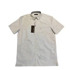 CAMISA MASCULINA TRICOLINE MICRO XADREZ BCO C/AZUL ARAMIS ORIGINAL MC.06.0190001/148