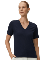 T-SHIRT FEMININA CANELADA DECOTE V  SHOULDER ORIGINAL 011134000005