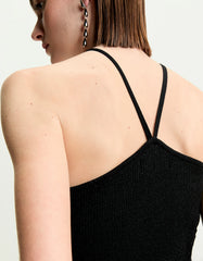 BLUSA FEMININA TRICOT ALCA FINA LUREX SHOULDER ORIGINAL 012514349036