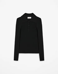 BLUSA FEMININA TRICOT CANELADA BOTOES SHOULDER ORIGINAL 012514349017