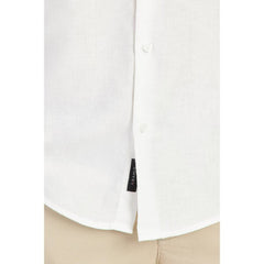 CAMISA MASCULINA REGULAR LINHO E ALGODAO BRANCA ARAMIS ORIGINAL ML.05.0172001