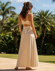 VESTIDO HIT LONGO VISCOSE COM RECORTE ORIGINAL J24020