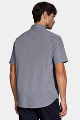 CAMISA REGULAR MICRO XADREZ BOLSO AZUL C/ BRANCO ARAMIS ORIGINAL MC.06.0676148