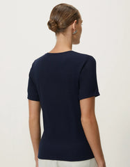 T-SHIRT FEMININA CANELADA DECOTE V  SHOULDER ORIGINAL 011134000005