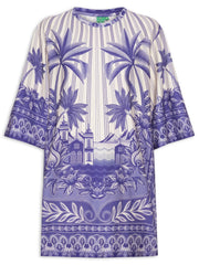 VESTIDO FEMININO TSHIRT BIG AFETO TROPICAL FARM ORIGINAL 346515