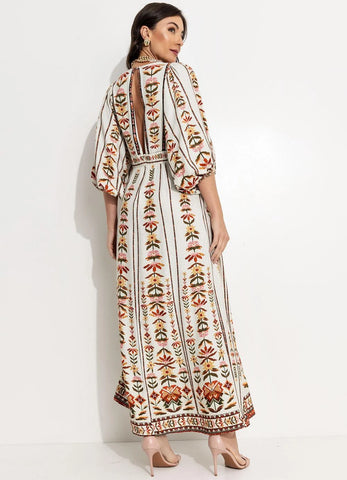 VESTIDO FEMININO LONGO TAPETE DE COR FARM ORIGINAL 343936