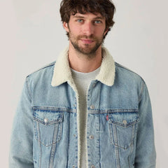 JAQUETA MASCULINA SHERPA TRUCKER JEANS LEVI´S® ORIGINAL 163650272