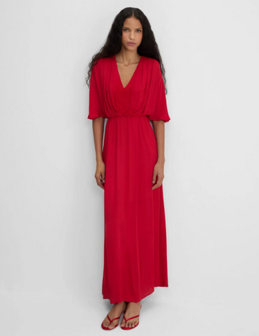 VESTIDO FEMININO MIDI COM PREGAS SHOULDER ORIGINAL 012521079016