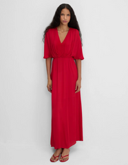 VESTIDO FEMININO MIDI COM PREGAS SHOULDER ORIGINAL 012521079016