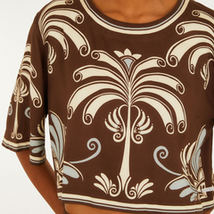 TSHIRT  FEMININO CROPPED COLETANEA TROPICAL FARM ORIGINAL 360745