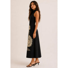 VESTIDO FEMININO MIDI GOLA ALTA JARDIM DE CORDEL FARM ORIGINAL 361746
