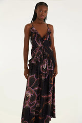VESTIDO FEMININO LONGO FLORAL ESTELAFARM ORIGINAL 346360
