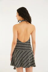 VESTIDO FEMININO CURTO TRANSPASSE BORDADO COQUEIRO FARM ORIGINAL 355735