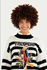 PULL BLUSA TRICOT COM BORDADO FARM ORIGINAL 355988