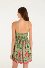VESTIDO FEMININO CURTO ALCINHA FLOR REALEZA FARM ORIGINAL 370494