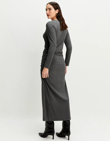 VESTIDO VESTIDO DRAPEADO MANGA LONGA SHOULDER ORIGINAL 012513240003