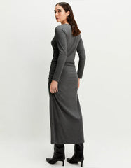 VESTIDO VESTIDO DRAPEADO MANGA LONGA SHOULDER ORIGINAL 012513240003