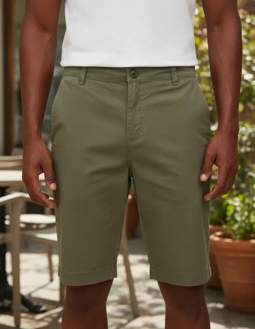 BERMUDA MASCULINA CHINO ESSENCIAL VERDE MILITAR ARAMIS ORIGINAL BE.13.0073061