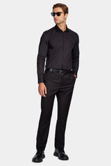 CAMISA MASCULINA REGULAR TRICOLINE LISO STRETCH PRETO  ARAMIS ORIGINAL ML.02.0677007